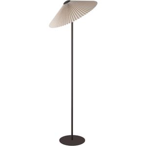 KUNJOULAM Pleated Floor Lamp, Pole Floor Lamps, Simple Design Tall Lamp with Fabric Lampshade, Standing Lamp for Living Room, Bedroom, Office, Home (Brown)