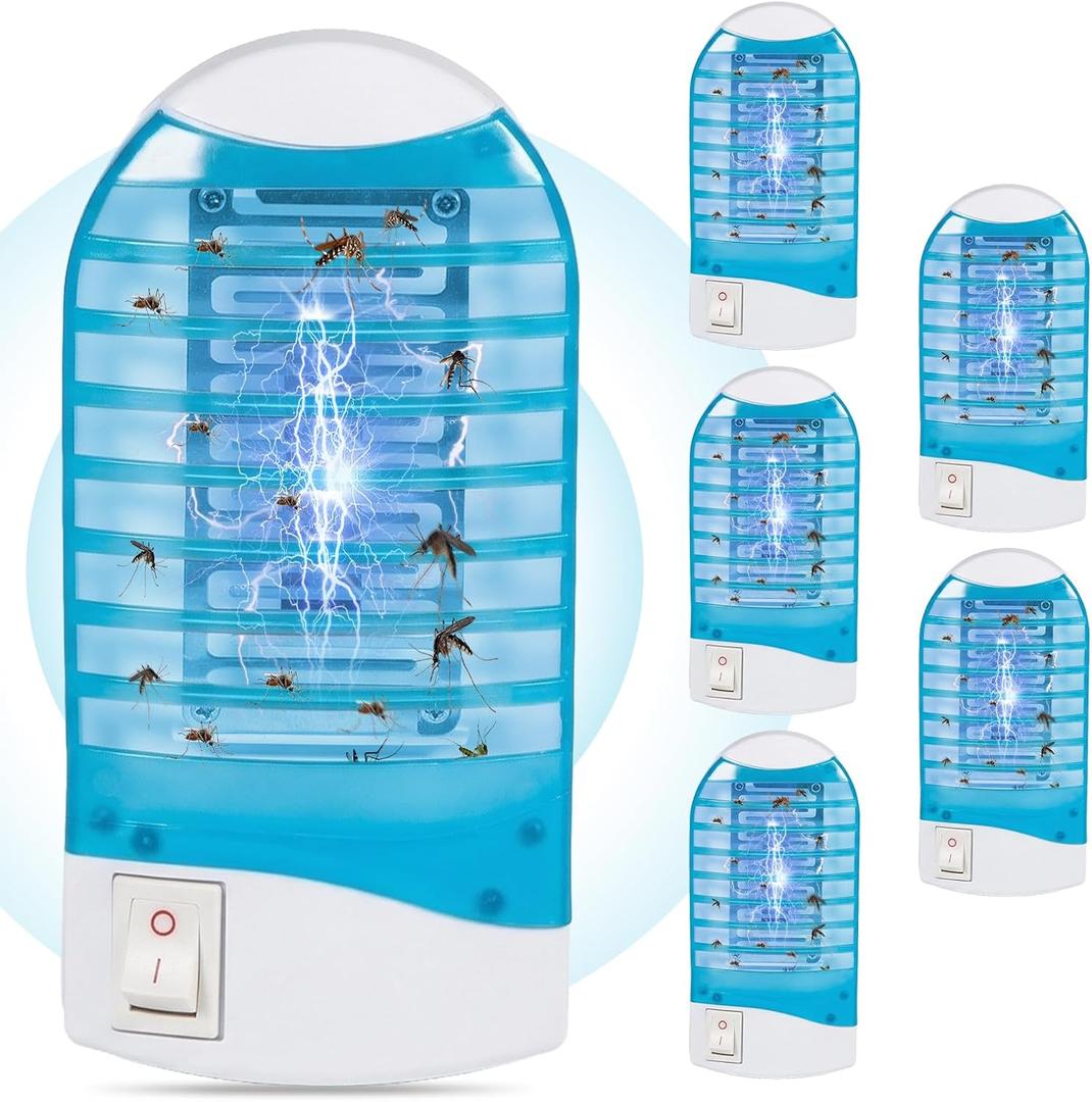 6 Pack Plug in Bug Zapper,Electronic Mosquito Zapper Indoor Bug Zapper Plug in for Flying Insect Automatic Mosquito Trap Mosquito Light