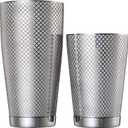 Barfly Diamond Lattice Shaker Set, Stainless Steel (18 oz & 28 oz Set)