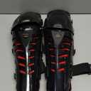 Motorcycle Knee Shin Guards, Long Leg Protection Crash Proof Motorcycle Knee Protection Bendable Adjustable MTB Knee Pads for Men Motocross Gear (Red/ Regular)