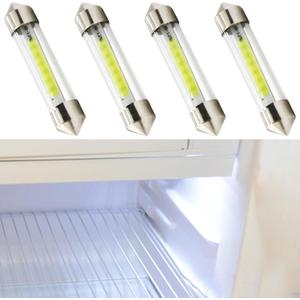 4PCS RV Refrigerator Light Bulb, DC12V Replacement RV Fridge Light Bulbs, Super Bright Low Power Refrigerator Interior Light LED Bulb for Trailer Camper Motorhome 4PCS RV Refrigerator Light Bulb, DC12V Replacement RV Fridge Light Bulbs, Super Bright Low Power Refrigerator Interior Light LED Bulb for Trailer Camper Motorhome