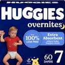 Huggies Size 7 Overnites Baby Diapers: Overnight Diapers, Size 7 (41+ lbs), 60 Ct