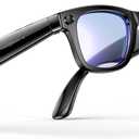 Upgraded Ai Smart Glasses With Camera, 800w Anti-Shake Camera Glasses, Real-Time Translation, Ai Object Recognition, Voice Assistant, Blue Light Glasses Suitable For Business, Travel And Outdoor Use (Black Eyeglass Frames/Blue Light Blocking Lenses)