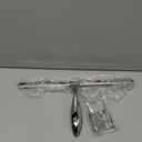 peafowl Shower Squeegee Stainless Steel Bath Squeegee for Shower Glass Doors Bathroom Windows Kitchen Mirror and Car Glass with Hooks Holder (14 inch, Brushed Silver)