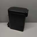 TIPGO Slim Bathroom Trash Can with Lid Soft Close, Step Pedal, 6 Liter / 1.6 Gallon Stainless Steel Trash Bin, Small Garbage Cans for Bedroom, Office, Kitchen (Matte Black)