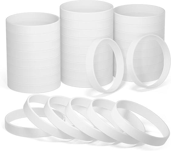 60 Pieces Rubber Bracelets Black Sports Band Unisex for Sports Teams Party Games Fashion Decorations