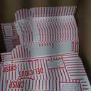 Snappy 4J Red & White Striped Close Top Popcorn Boxes for Movie Night Supplies, Popcorn Containers Bulk, Movie Night Supplies, 2.3 oz. Capacity, 5.75" x 2.5” x 8.5”