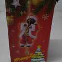 SMLJFO Santa Claus Climbing Ladder Electric Black Santa Claus Christmas Decoration Hanging Bead with Music Climbs Up and Down Doll for Christmas Tree Xmas Decor,100cm long,doll 21x13cm
