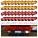40 Pcs 2.5 Inch 2 Diode Trailer Marker Lights Waterproof Sealed Light Double Bullseye LED Trailer Lights Kit 2.5" Side Marker Light Oval Trailer Running Lights for RV Camper Truck Boat, Red and Amber