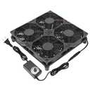 Router Laptop Cooling pad 4X 120mm Computer Fan with AC Plug Variable Speed Fan for DIY Electronics TV Box Cabinet Computer Game Equipment Cooing