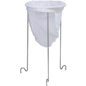 Norpro, White & Silver Strainer Stand, 12in/30.5cm high and 6.5in/16.5cm