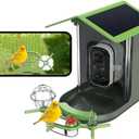 Smart Bird Feeder with Camera – AI Bird Recognition, 130° Wide Angle, Solar & USB Powered, IP65 Waterproof, Motion Detection, Night Vision, Two-Way Audio, Cloud Storage –Watching Gift for Nature Lover