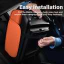 Arm Rest Cover for Car, Microfiber Leather Car Center Console Cover with 2 Storage Bags, 2 Cup Holders and a Storage Box, Universal Car Accessories, Black