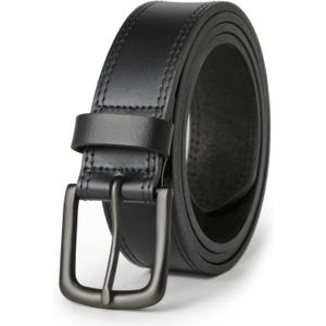 VATAN Men's Genuine Leather Casual Every Day Jeans Belts, Handmade Men Leather Belt with Gift Box (52(Fits Waist 50"-51"))