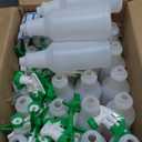 Zubebe 24 Pack 32 oz Plastic Spray Bottle Bulk Empty Leakproof Heavy Duty Spray Bottles for Cleaning Supplies Mist Bottles with Label and Adjustable Nozzle for Plant(Green,Clear Scale)