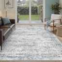 Soalmost 6x9 Area Rug for Living Room Washable 6x9 Gray Rug Non-Slip Modern Rugs for Bedroom Dinning Room Ultra-Thin Indoor Grey Rug