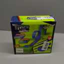 KETIEE Flex Tracks 16Ft for Kids: Flexible Race Car Ramp Track with 4 Small Racecars and 8 Suction Cups Compatible with Diecast 1/64th Cars, Rolls Up Portable Racetrack for Ages 3 & Up (Blue)