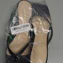 Goderci Kitten Flip Flop Thong Low Heels for Women Square Open Toe Slip On Heeled Sandals, Size 6.5