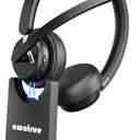Wireless Headset with Mic for Work, Bluetooth 5.3 Headset with AI Noise Cancelling Microphone & Call Reminder, Wireless Headphone with Voice Assistant for PC/Computer/Remote Work/Call Center/Zoom