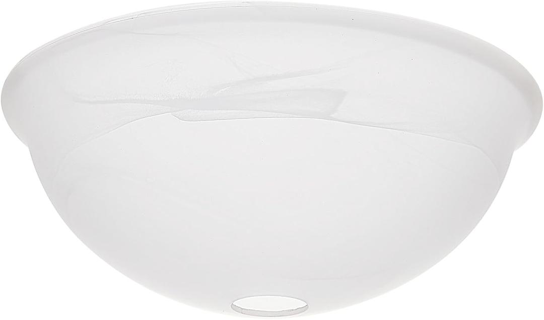 Marble Swirl Glass Bowl Ceiling Fan Globe Replacement, 12" Diameter x 4.65" Height, compatible with Hunter, Hampton Bay, Harbor Breeze Fans