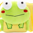 Animal Toddler Satchel for Kids,Cute Plush Cartoon Mini Backpack for Kids,Little Toddler Bookbag Ages 2-6 Years(Frog)