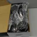 Kitchen Utensils Set 35 PCS Cooking Utensils Set, Nonstick and Heat Resistant Nylon Stainless Steel Silicone Spatula Set - Kitchen Gadgets Home Essentials Kitchen Accessories, Apartment Must Haves (Black)