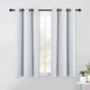 NICETOWN Room Darkening Curtain Panels for Bedroom -Easy-Care Solid Thermal Insulated Grommet Room Darkening Draperies/Drapes (2 Panels, 42 by 54, Platinum-Greyish White)