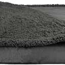 Layered Blankets The Accent - Waterproof, Double Sided Luxury Blanket - Bed, Sofa, Couch - Machine Washable, Comfy - Sherpa and Fleece, Protect The Bed (Small (40x 28), Charcoal)