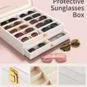 NEWLOOP 20 Slots Sunglass Organizer for Women Men Sunglasses Storage Box for Multiple Pairs of Eyeglass Holder Display Case