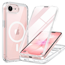 Miracase for iPhone 17e Case & iPhone 16e Case, FullBody Phone with Builtin Glass Screen Protector, [Magnetic with MagSafe] Military Drop Proof 17 E/ 16 E Cover Bumper 6.1 inch, Clear