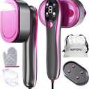 2-in-1 Steamer & Iron for Clothes, Portable Handheld Garment Steamer with LED Display, Large Ceramic Panel Travel Clothes Steamer Iron, 10s Fast Heat-Up All-Fabric Remove Wrinkle (Purple)