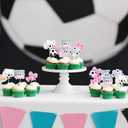 Goals or Bows Gender Reveal Decor 36Pcs Boy or Girl Cupcake Toppers Soccer Theme Baby Shower Decor Its A Boy Its A Girl Supplies for Pink Blue He Or She Bow Theme Newborn Party