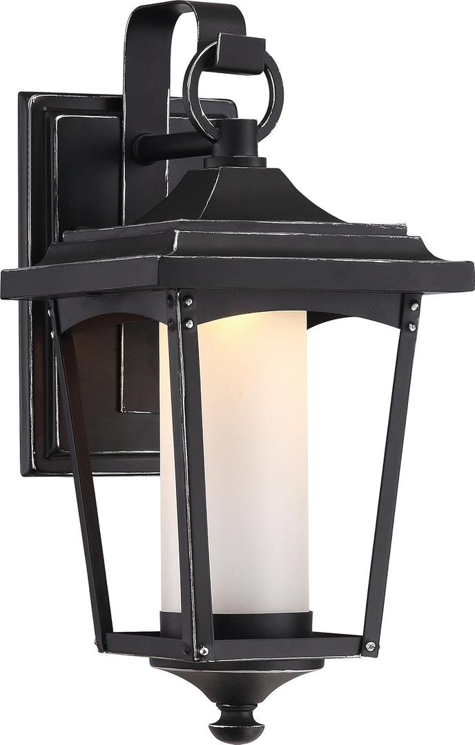 Nuvo 62/821 One Light Outdoor Wall Mount, Pack, Black