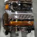 Chrome HID/Xenon LED DRL Projector Headlight Assembly Compatible with 2016-2018 Chevy Silverado 1500/2019 Silverado 1500 LD Right Passenger Side 84388631 GM2503451