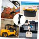 Angoily 2pcs Handle Rubber Latch Stainless Steel Draw Latches for Tool Box Automotive Trucks and Engineering Machines Flexible Hood Catch with Brackets