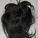 Lumhun 18Inch Hair Toppers for Women with Thinning Hair, Heat Resistant Fibre Synthetic 6.5" x 6.5" Base,Long Layered Topper for Women(Black, 18inch)