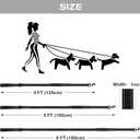 Joytale Dog Leash Heavy Duty for Large Dogs that Pull, Double Handle for Traffic Control, Double-Sided Reflective Leashes for Large Medium Dogs Night Safety, 5FT, Black
