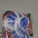 AneShe Gradient Cosplay Anime Wigs Long Curly Harajuku Style Costume Wigs for Women (Red/ Blue/ White)