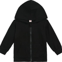 Imcute Baby Zip Up Hoodie, Unisex inflant Toddler Long Sleeve Sweatshirts Lightweight Jacket Hooded Coats Fall Winter Outfits (4-5T, Black)