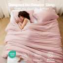 MUXHOMO Queen Comforter Set, All Season Ultra Soft Down Alternative Bedding - 3 Piece Lightweight Bed Set Includes 1 Comforter (90"x90") and 2 Pillow Shams (20"x26"), Rose Gold
