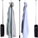 Pull Down Closet Rod 60 lbs Heavy Duty Home Clothes Storage Hanging Adjustable 33-45 inches Stainless Steel Side Mounted Closet Rod Wardrobe Lift Rail Organizer