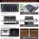 QuliMetal 66033 Flavorizer Bars for Weber GS4 Genesis 2 E-410/E-415/E-435, Grill Parts for Weber Genesis II LX E-440 Series Gas Grills, Upgraded 17" Porcelain Steel Grill Parts for Weber 66033 66796