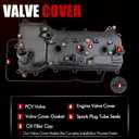 MITZONE Right Side Valve Cover Compatible with 2017-2022 Toyota Highlander Sienna ES350 RX350 3.5L 2GRFKS Replace 112010P010