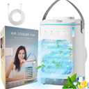 Portable Air Conditioners, SMLEGFT Evaporative Air Cooler with 3 Speeds & 2/4/6/8H Timer, 7 Color Light & 900ml Large Tank, Dual Mist Spray & Dual Icebox, Personal Air Conditioner for Bedroom Office