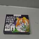 ARTISTRO 42 Acrylic Paint Pens, Art Set Acrylic Markers for Textile, Canvas, Rock, Glass, Wood, Paper, Pumpkin, DIY, Paint Markers for Kids and Adults