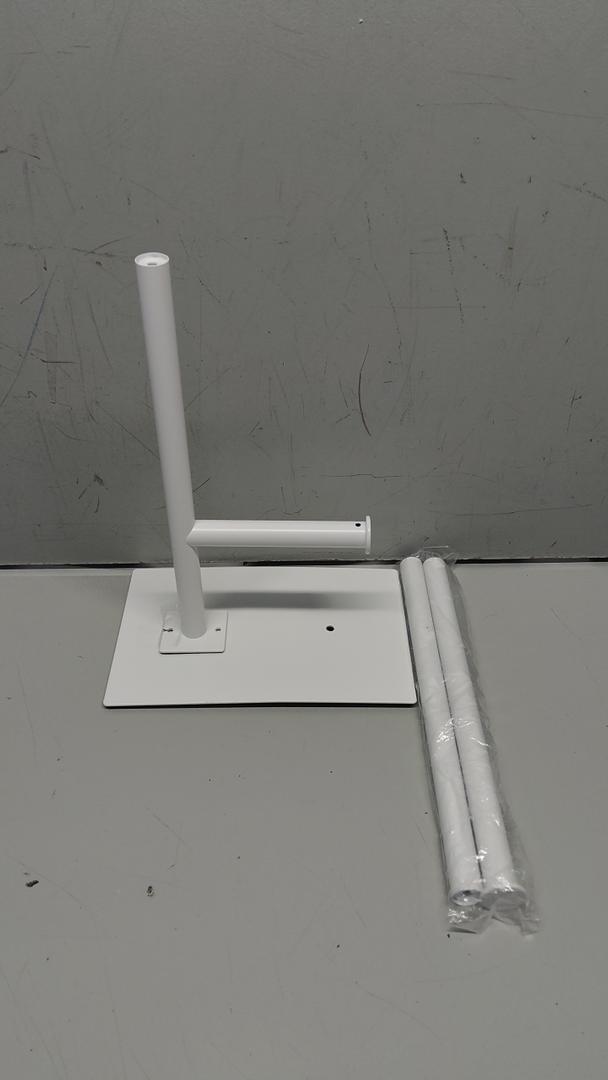 Stainless Steel Free Standing Modern Hand Towel Holder Countertop Towel Ring, White