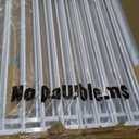 No Pawblems Free Standing Dog Gate with Door, 36'' Tall Foldable Dog Fence for Indoor & Outdoor, Up to 156 Inch Extra Wide Christmas Tree Fence, Hallways, Doorways, Deck, Yard (White, 6 Panels)