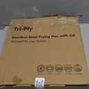 12 Inch Tri-Ply Stainless Steel Frying Pan, Frying Pan with Lid, PFOA/PTFE Free Skillet, Induction Cooking Pans, Dishwasher & Oven Broiler Safe 600F, Professional Cookware, Heavy Duty & Even Heat