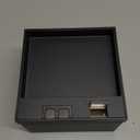 Floor Electrical Outlet Kit Recessed Flat Hidden Socket KitFloor Socket Panel with 2 USB-A + AC Floor Outlet Box Socket Box Recessed Hidden Outlet Connectivity Box(Black-2 USB+AC)