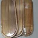 Set of 5 Acacia Wooden Trays Rustic Small Oval Serving Tray Bulk Wood Food Plate Fruit, Salad, Cheese, Coffee Platters Appetizer Decorative Tray 11.4 * 4.1inch (Oval 5Pcs)